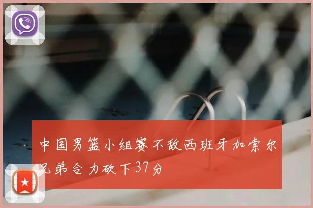 中国男篮小组赛不敌西班牙加索尔兄弟合力砍下37分