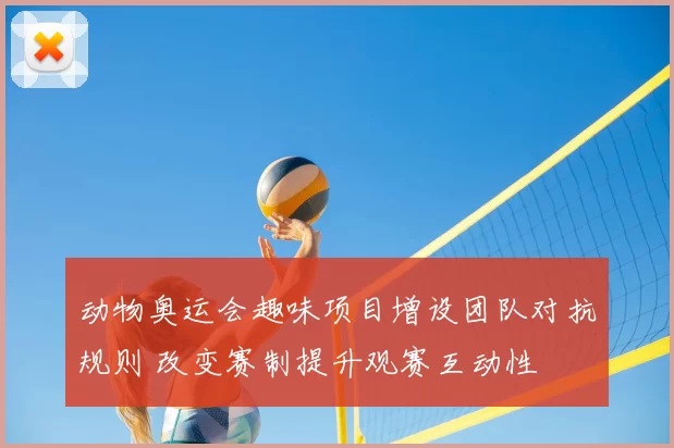 动物奥运会趣味项目增设团队对抗规则 改变赛制提升观赛互动性